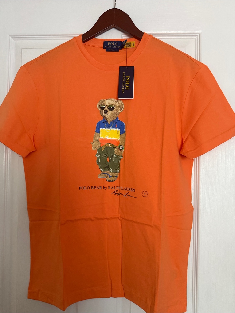 Polo by Ralph Lauren Orange Polo Bear Graphic Tee